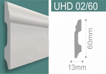 Плинтус напольный из дюрополимера Unica UHD 02/60