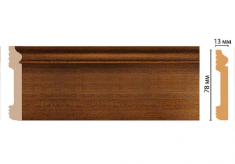 Плинтус напольный из дюрополимера Decomaster D005-75ДМ (79*13*2400мм)